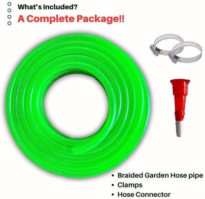 PIK Premium PVC pipes Size 3/4 inch, 30 Meters long, Vibrant Parrot green color | Lightweight & durable | Watering plants & Gardening Hose Pipe
