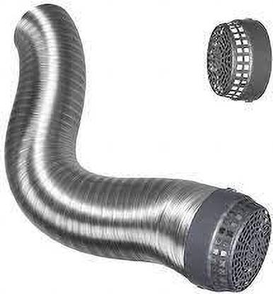 GTvento Kitchen Chimney Flexible Aluminium Pipe Kit With Cowl Hose Pipe