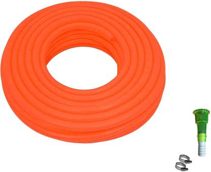 Urbanela Premium Quality 0.5 inch Hose pipe with Connector & Clamps , Orange-HP-15M Hose Pipe