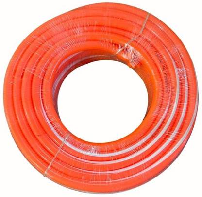 PIK Premium PVC pipes Size 1 inch, 15 Meters long, Bright Orange | Lightweight & durable | Watering plants & Gardening Hose Pipe