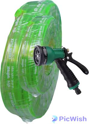 AASHI (32 FEET) PVC TUBING WATER HOUSE GARDEN PIPE WITH SPRAY GUN 10 meter PVC tubes flexible hose water garden pipe with spray gun Hose Pipe