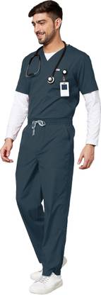 KNYA Classic Men's Active Scrubs Gown Hospital Scrub