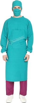 IS IndoSurgicals Reusable Surgeons Gown Set Cotton Gown Hospital Scrub