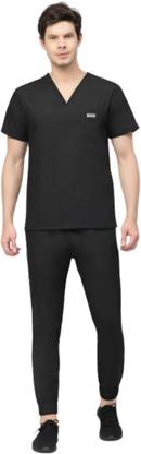 THE MEDFA Cla-Jog-Blk-M-M Shirt, Pant Hospital Scrub