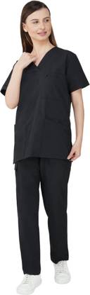 PRAGATI TRENDS WMSCRUBBLACK-36 Gown Hospital Scrub