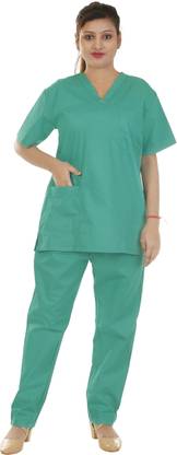 Hospriqs Scrub Suit 100% cotton - M Shirt, Pant Hospital Scrub