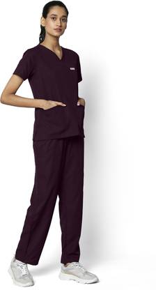 Knya med Classic Women's 10-Pocket Essential Scrub Suit Gown Hospital Scrub