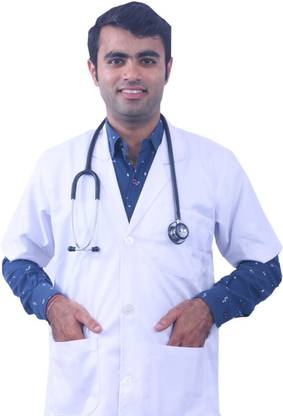 SMC Unisex Doctor Apron Shirt Hospital Scrub