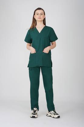 PRAGATI TRENDS Women Scrub Suit-Ideal for Doctors,Nurses,Dentists&Healthcare Professionals HG/L Gown Hospital Scrub
