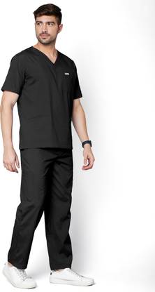 Knya med Classic Men's 10-Pocket Essential Scrub Suit Pant, Shirt Hospital Scrub