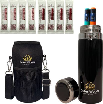 Outer Woods Insulin Cooler Bottle Case - Medium - 24 Hours Cooling With 8 Mini Ice Gel Packs and Bottle Cover Pack
