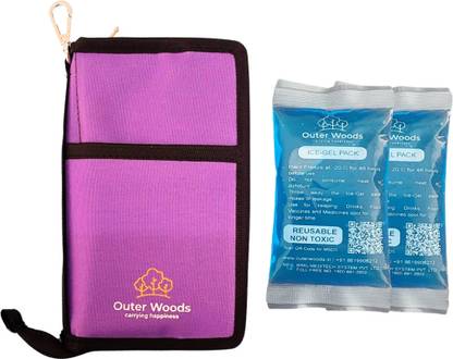 Outer Woods Insulin Cooling Wallet for Diabetics with Two Free Ice Gel Packs Insulin Cooling Wallet Pack