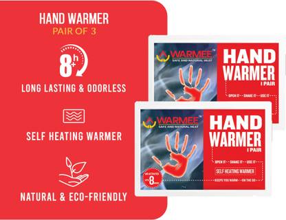 warmee HAND WARMERS (PACK OF 6) Natural Self Air Activated Heat Warmer Pouch Pack
