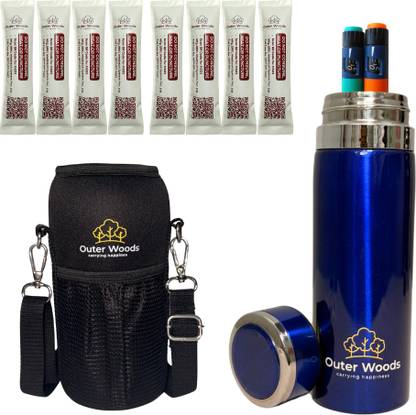Outer Woods Insulin Cooler Bottle Case - Medium - 24 Hours Cooling With 8 Mini Ice Gel Packs and Bottle Cover Pack