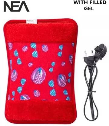 Nea Velvet Hot Water (With Filled Gel) Warm Bag for Pain Relief & Massager Electrical 1 L Hot Water Bag