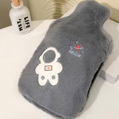 Da Novira Comfirt Hot Water Rubber Bag with Soft Plush Fur Pocket Cover For Body Ache Non-Electrical 2 L Hot Water Bag