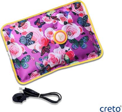 CRETO [Winter Care Durable PVC Super-Classic] Electric 1 L Hot Water Bag