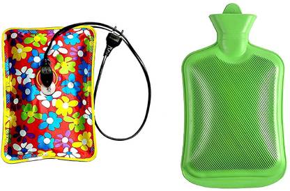 SOPTECH (MIX OF 2)Electrical Bag+Rubber Water Bag Helps to relieve backache (MULTICOLOR) PAIN RELIEF BAG 2 L Hot Water Bag