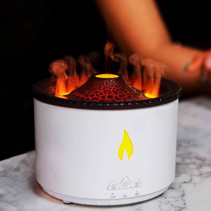 RELAX COMPANY Room Volcano Aroma Diffuser 2 Modes Flame & Volcano Light Humidifier