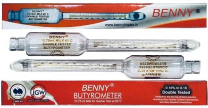 BALRAMA 2pc Glass Butyrometer Milk Purity Tester Fat Testing for Milk Dairy Laboratory Analog TDS Meter