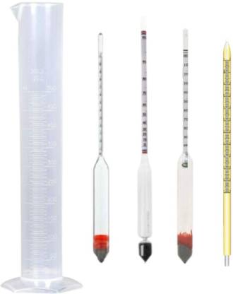 BOMBEY SCIENTIFIC Fuel Testing Kit (Hydrometer-700-750, 750-800, 800-850 With Plastic Test Jar Hydrometer