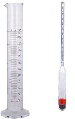 Japsin Specific Gravity / Baume Hydrometer Range 0-10 With 250 ML Cylinder Hydrometer
