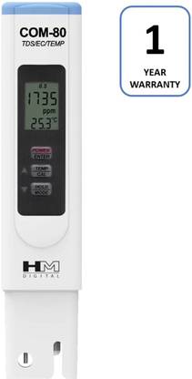 HM DIGITAL Handheld COM-80 EC/TDS Meter Hydrotester With Carrying Case & One Year Warranty Hydrometer