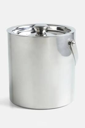 MINDKING 1.5 L Steel Insulated Wall Stainless Stee 5 Star Ice Bucket With Tongs Included Ice Bucket Ice Bucket