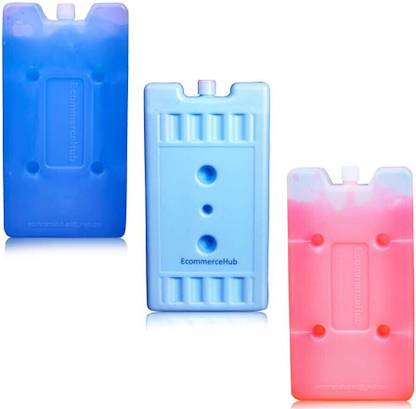 Ecommercehub 1.5 L Plastic Ice Gel Pads Packs, Cold Packs for Multipurpose Use 400ML Each,3Pcs ,Multicolor Ice Bucket