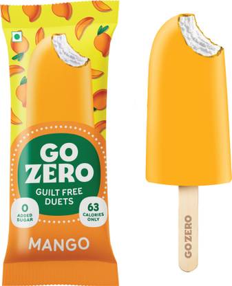 Go Zero Mango, Alphonso Mango Mango Duet Low Calorie Guilt Free Ice Cream Stick