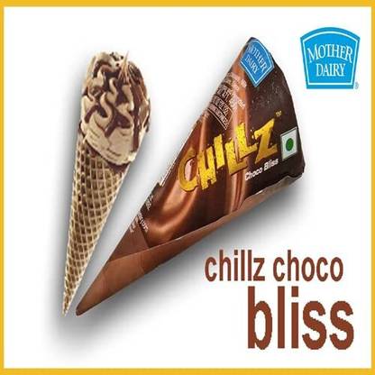 Mother Dairy Chocolate Chillz Choco Bliss Ice Cream Cone