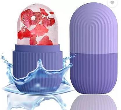 EasyOne Silicone Ice Mold for Face Ice Roller Purple Silicone Ice Cube Tray