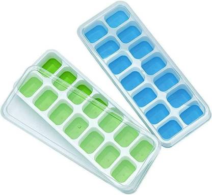 Zeinwap Ice Cube Trays, Silicone Easy-Release and Flexible 14-Ice Trays Multicolor Silicone Ice Cube Tray