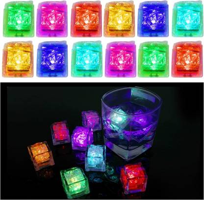 g mall Led Ice Cube Water Sensor Activated Multicolor Light 10 Piece Multicolor Plastic Ice Cube Tray