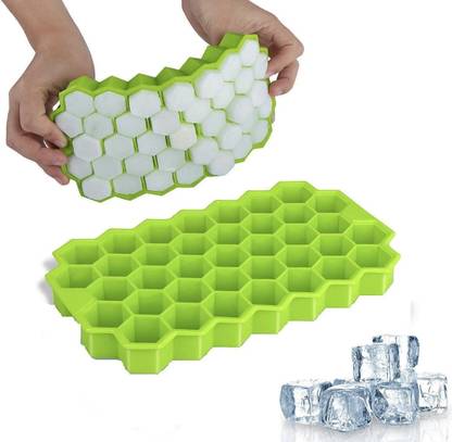 Mixify Silicone Ice Cube Tray For Freezer, Flexible Honeycomb Shape Mould Green Silicone Ice Cube Tray