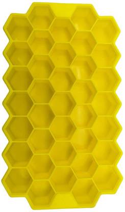 SYGA Soft Honeycomb Ice Cube Trays (Yellow) Yellow Silicone Ice Cube Tray