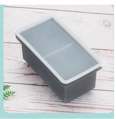 H-Store 2 consecutive ice Silicone Ice Cube Tray Mold Size :113*63*57mm(63g) Grey Silicone Ice Cube Tray