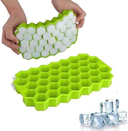 bilipatra Honeycomb IceCube Trays Silicone Ice Mould Easy Release Chocolate Mould Green Green Silicone Ice Cube Tray