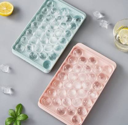 ROHAJ Ice Cube Mold Candy Reusable Chocolate Mold Tray for Fridge Pink Plastic Ice Cube Tray