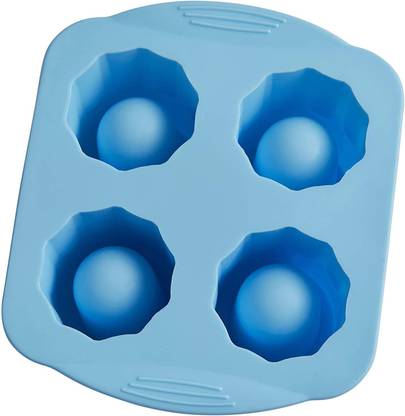 PAVITYAKSH 500 L Silicone 4-Cup Ice Cube Shot Shape Silicone Shooters Glass Freeze Molds Maker Tray Ice Bucket