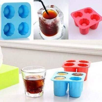 VGmax Glass Freeze Molds Maker Tray Party Bar Tools Ice Shot Glasses Mold Multicolor Plastic Ice Cube Tray