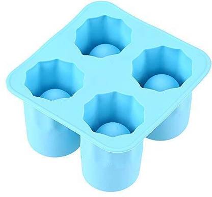 TYAG Ice Shot Glass Maker 4 Cup Shape Ice Cube DIY Molds Trays Freeze Mold Maker Multicolor Silicone Ice Cube Tray