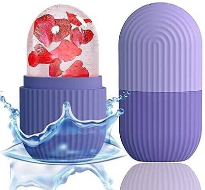 Treeky Ice Roller For Face , Neck and Body | For Puffy Eyes, Easy to Use and Carry Multicolor Silicone Ice Ball Tray