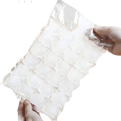 Oblivion Disposable Ice Cube Bags, Stackable Easy Release Ice Cube Mold White Plastic Ice Cube Tray
