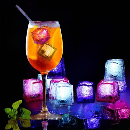 Hofason Ice Cubes for Drinks Water-Activated Color-Changing Party best for Home,Club,Bar Multicolor Plastic Ice Ball Tray