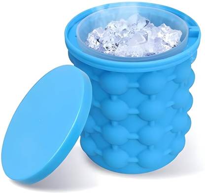 Zelwie Ice Cube Maker | Portable Automatic Machine for Home, Office, and Parties Multicolor Plastic Ice Cube Tray
