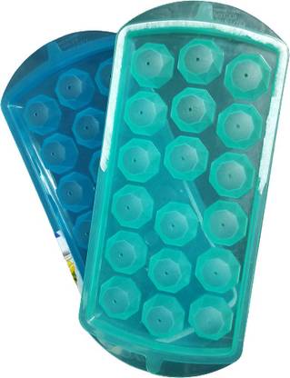 Alice Indias 3D Diamond Shape Reusable Ice Cube Tray for Freezer Multicolor Plastic Ice Cube Tray