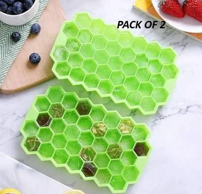 MITOS Ice Cube Tray Silicone for Freezer Honeycomb 37 Cavity Ice Tray for Freezer Multicolor Silicone Ice Cube Tray