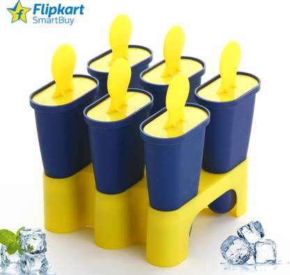 Flipkart SmartBuy Ice Cream Maker / Kulfi Mould / Popsicle Mould Blue, Yellow Plastic Ice Cube Tray