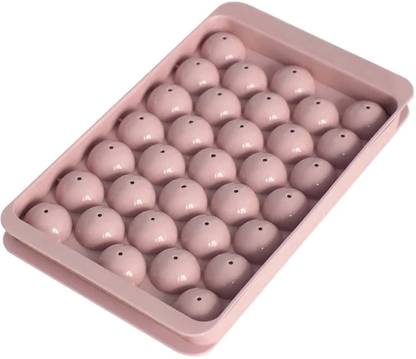 SEE INSIDE Reusable Ice Cube Ice Ball Mold/Lollipop Candy Maker Pink Plastic Ice Ball Tray